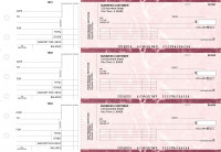 Burgundy Marble Standard Invoice Business Checks | BU3-BMA01-SNV