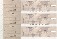 World Map Standard Invoice Business Checks | BU3-CDS26-SNV